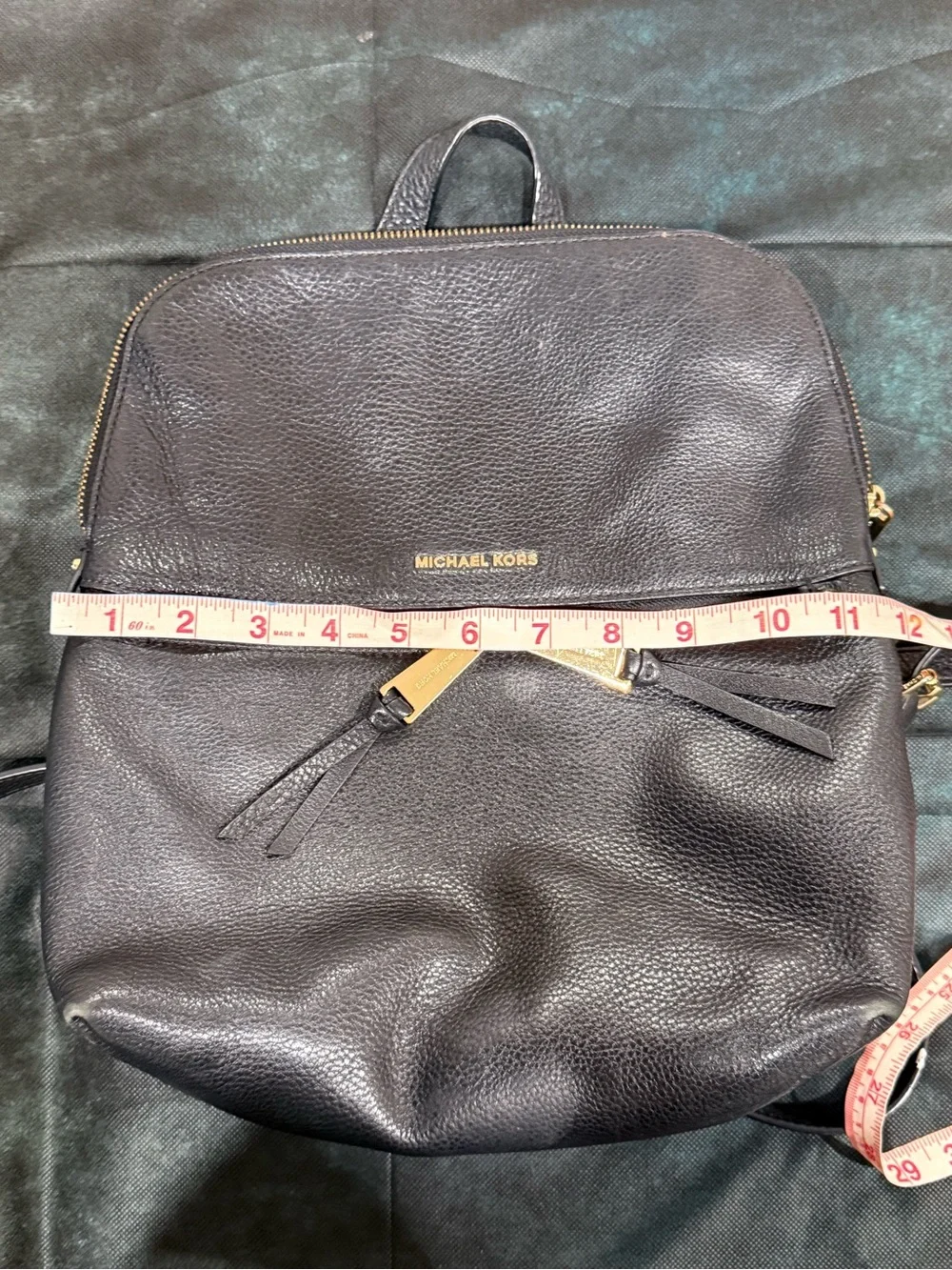 🔥Michael Kors Black Leather Backpack with Gold Hardware EC 🔥